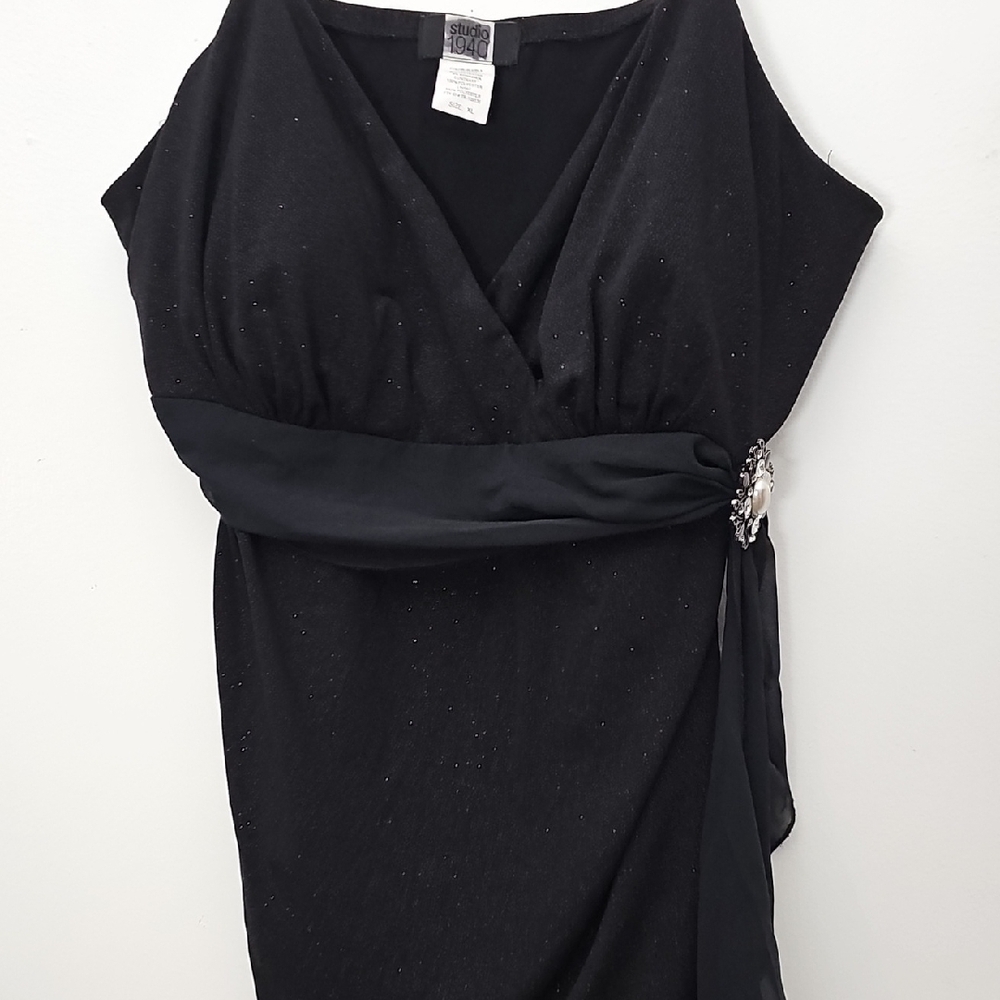 Elegant Black Glittery Blouse